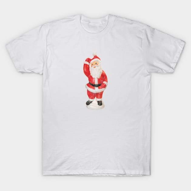 Retro Santa Claus Lawn Decoration - Distressed T-Shirt by namelessshape